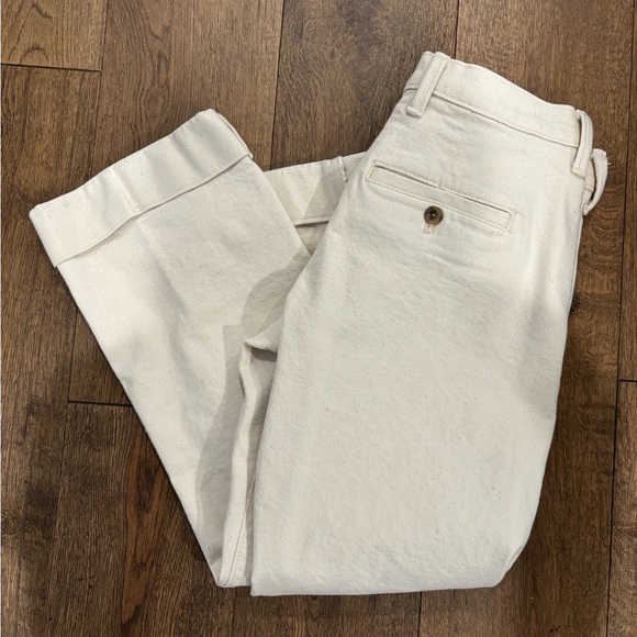 Banana Republic White Mid-Rise Cropped Cuffed Denim Pants – Size 26 - Picture 5 of 5